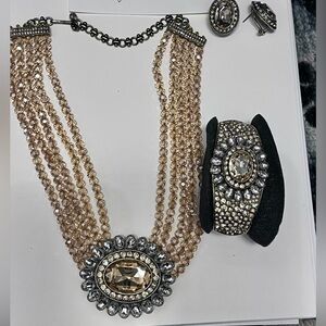 Elegant Champagne and Clear Set